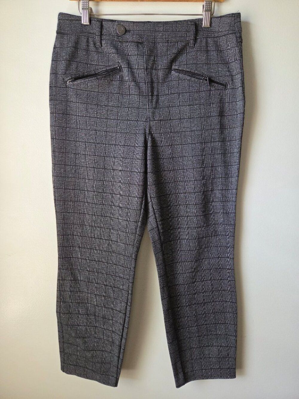 EUC SIMPLY VERA VERA WANG PLAID SKINNY PANTS SIZE L